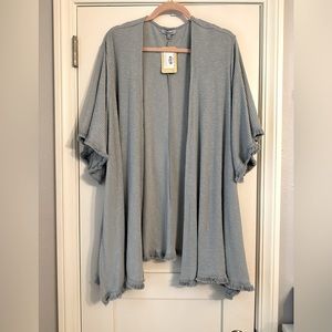 White Birch Fringed Kimono